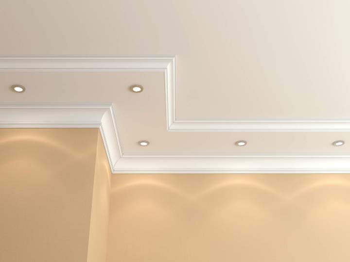 Plafond en plâtre avec LED intégré Pau